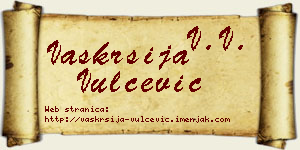 Vaskrsija Vulčević vizit kartica